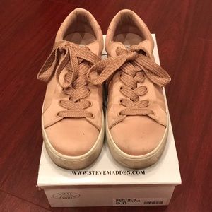 Steve Madden Satin Sneakers 9 Pink